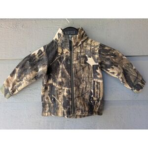 Columbia Jacket Boys 2T Brown Camo Fleece Full Zip Toddler Hunting Outdoor
